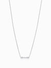 Key Bar Pendant Platinum Diamond Necklace Silver - TIFFANY & CO. - BALAAN 2