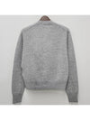 Face Patch Crop Cardigan Light Grey Melange - ACNE STUDIOS - BALAAN 4