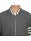 4 Bar Stripe Bomber Jacket Grey - THOM BROWNE - BALAAN 7