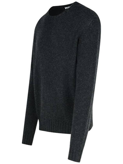 Palm Angels Dark Grey Merino Wool Blend Sweater - PALM ANGELS - BALAAN 2