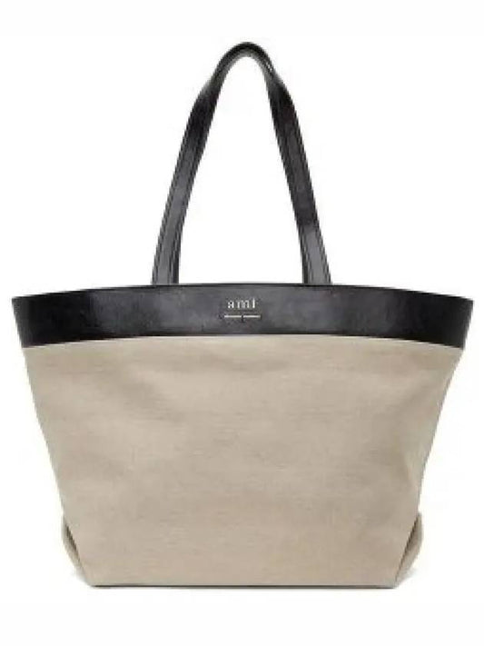 tote bag ULL506 AW0037 113 NATURAL beige - AMI - BALAAN 2