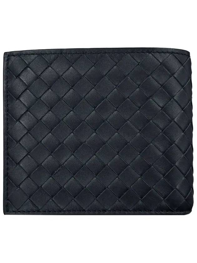 Men's Intrecciato Half Wallet Navy - BOTTEGA VENETA - BALAAN 5