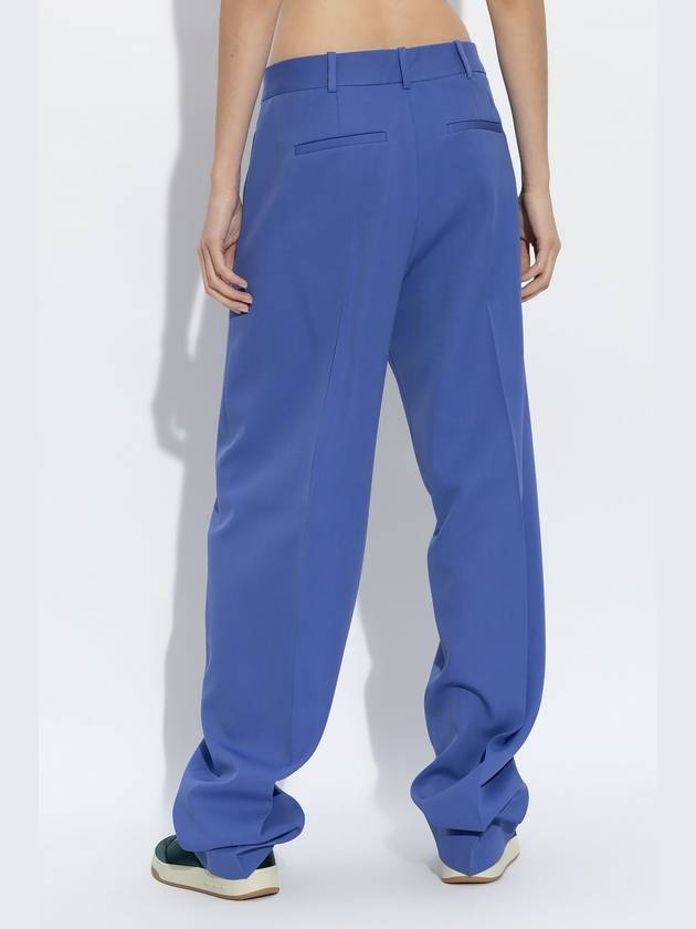 The Attico ‘Jagger’ Wool Pleat-front Trousers, Women's, Blue - THE ATTICO - BALAAN 4