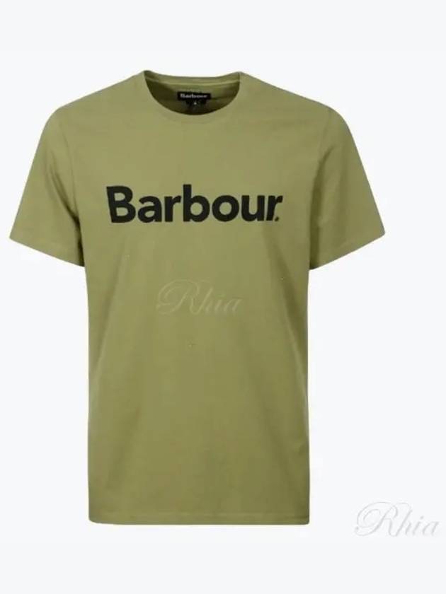 Men's Logo Print Short Sleeve T-Shirt Olive - BARBOUR - BALAAN 2