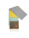 Wool Mohair Stripe Muffler Grey - LOEWE - BALAAN 1