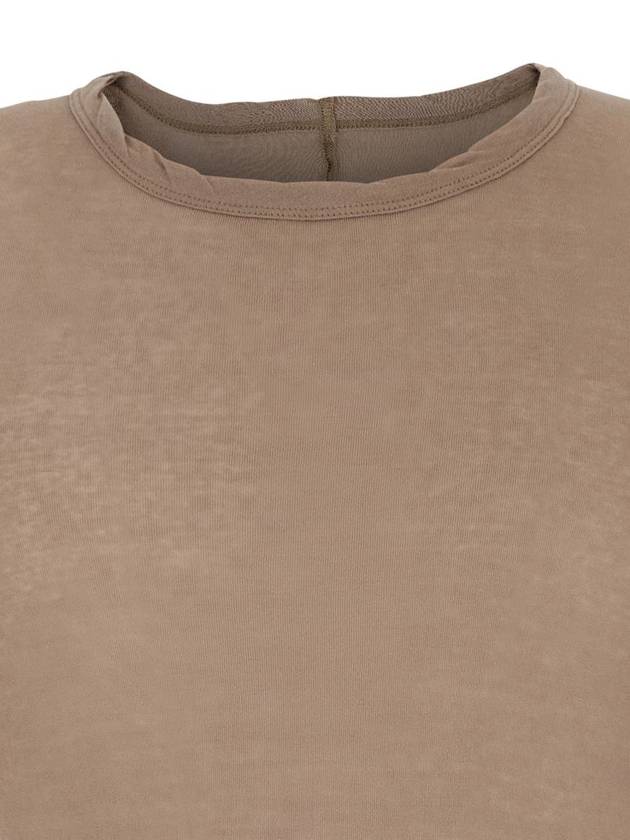 Brown Long-Sleeve T-Shirt In Viscose And Silk Blend Man - RICK OWENS - BALAAN 3