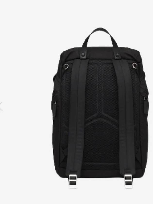 Re-Nylon Saffiano Leather Backpack Black - PRADA - BALAAN 4