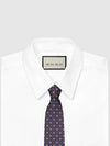 Men's Double G Star Silk Jacquard Tie Navy - GUCCI - BALAAN.