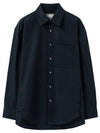 Back logo cotton long sleeve shirt navy - WOOYOUNGMI - BALAAN 1