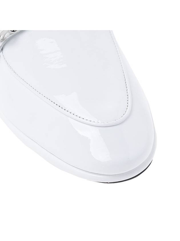 Patent Leather Loafers White - MIU MIU - BALAAN.