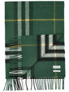 Check Cashmere Scarf Green - BURBERRY - BALAAN 3