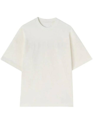 Logo Print Short Sleeve T-Shirt White - JIL SANDER - BALAAN 1