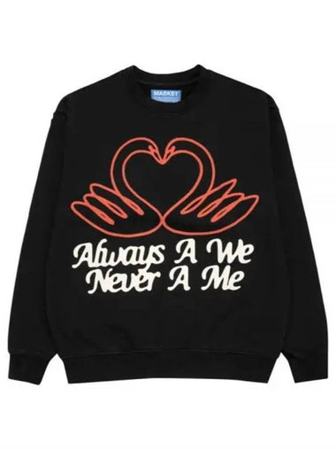 396000916 VINTAGE BLACK ALWAYS WE Crew Neck Sweatshirt - MARKET - BALAAN 1