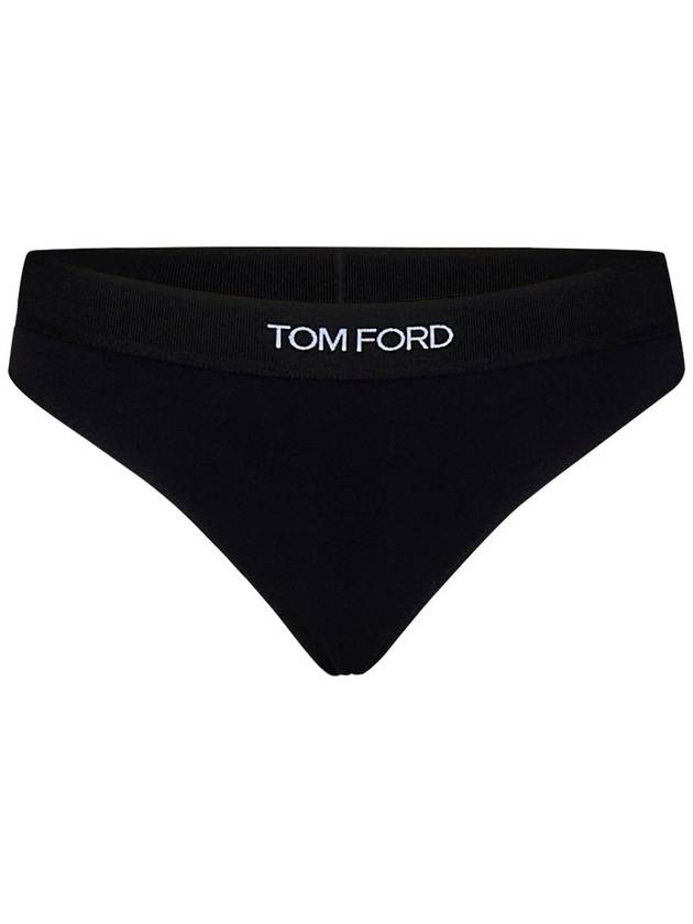 Underwear Women's Logo Cotton Signature Briefs Black - TOM FORD - BALAAN 2