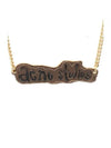 Logo Label Necklace Brown - ACNE STUDIOS - BALAAN 1