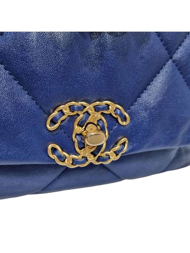 Women s AS1160 Blue Lambskin 19 Flap Shoulder Bag - CHANEL - BALAAN 8