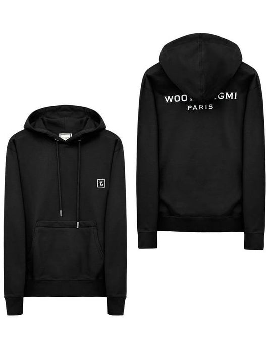 Men s Back Logo Cotton Hoodie Black - WOOYOUNGMI - BALAAN 2