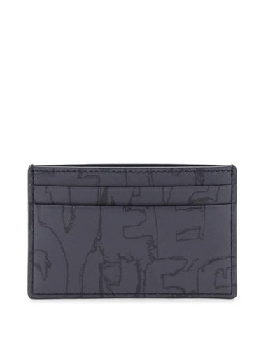 Graffiti Logo Card Wallet Black - ALEXANDER MCQUEEN - BALAAN 1