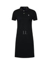 Women's Pony Logo Midi Dress Black - POLO RALPH LAUREN - BALAAN 2