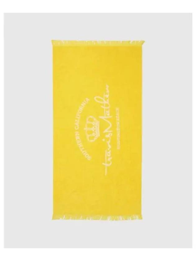 TRAVISMATHEW Unisex Beach Towel Mustard - TRAVIS SCOTT - BALAAN 1