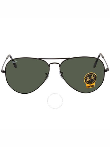 Ray Ban Aviator Metal II Black Aviator Unisex Sunglasses RB3689 914831 62 - RAY-BAN - BALAAN 1