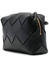 Cassette Intrecciato Small Cross Bag Black - BOTTEGA VENETA - BALAAN 3