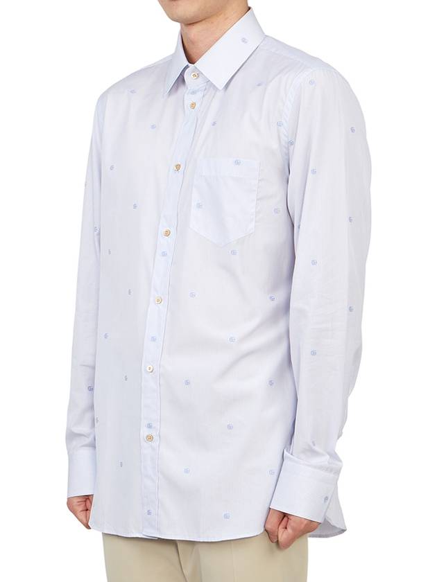 Cotton Long Sleeve Shirt White - GUCCI - BALAAN 3