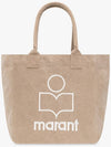 Yenky Embroidered Logo Shopper Tote Bag Beige - ISABEL MARANT - BALAAN 2