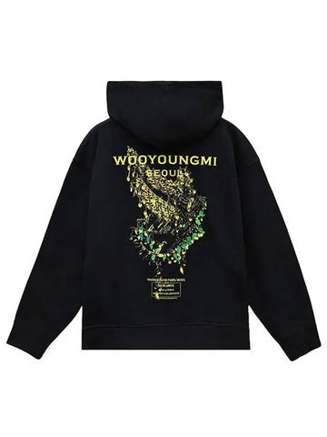 Crown Back Logo Hoodie Black W233TS35715B - WOOYOUNGMI - BALAAN 1