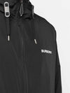 Men's Horseferry Logo Hooded Jacket Black - BURBERRY - BALAAN 4