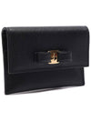 Vara Bow Card Walletr Black - SALVATORE FERRAGAMO - BALAAN 4