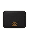 Gold BB Logo Card Wallet Black - BALENCIAGA - BALAAN 2