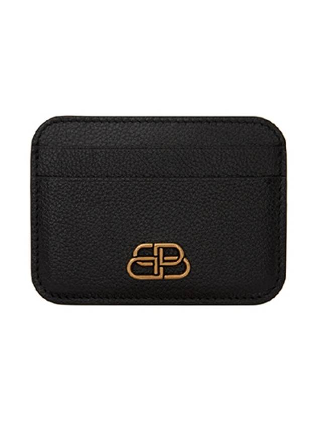 Gold BB Logo Card Wallet Black - BALENCIAGA - BALAAN 2