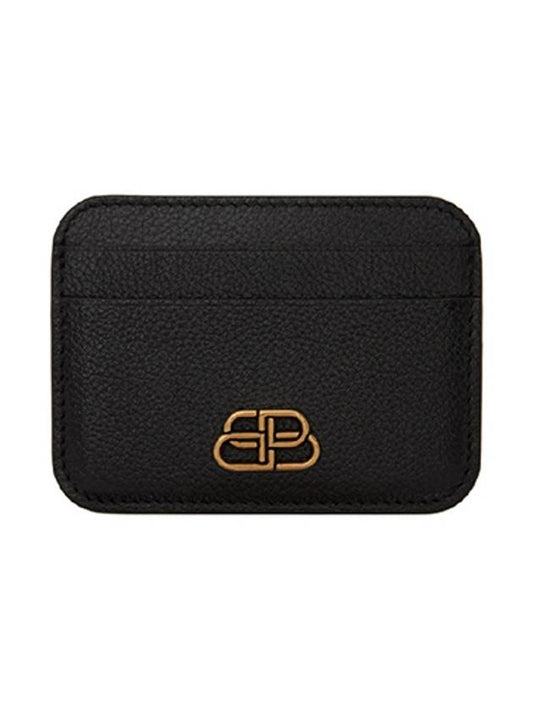 Gold BB Logo Card Wallet Black - BALENCIAGA - BALAAN 2