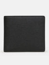 Stitched Bifold Leather Half Wallet Black - MAISON MARGIELA - BALAAN 3