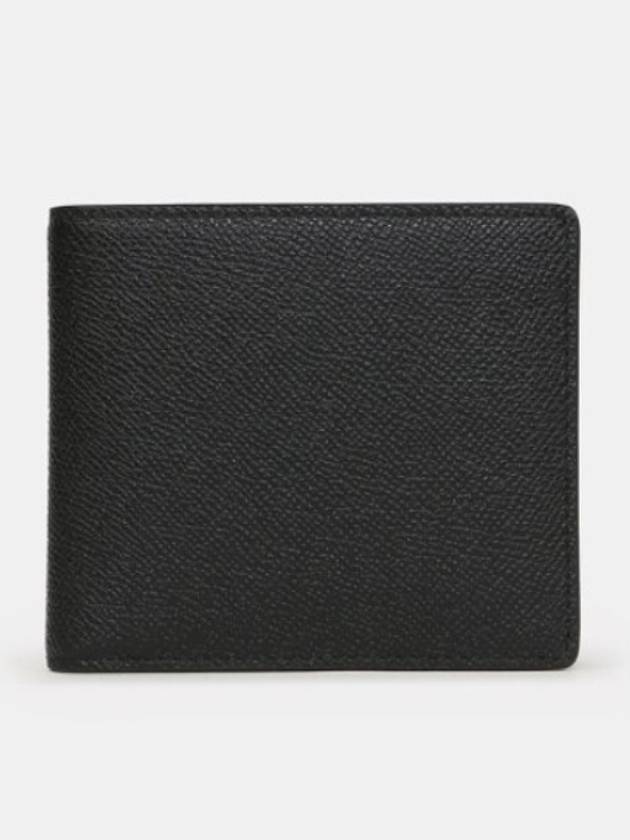 Stitched Bifold Leather Half Wallet Black - MAISON MARGIELA - BALAAN 3