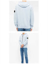 Wappen Logo Zip Up Hoodie Sky - STONE ISLAND - BALAAN 7