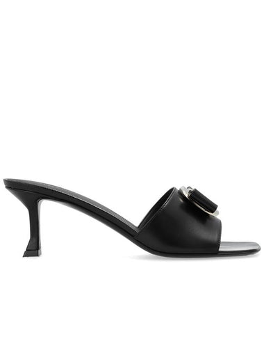 FERRAGAMO ‘Zelie’ Heeled Mules, Women's, Black - SALVATORE FERRAGAMO - BALAAN 1