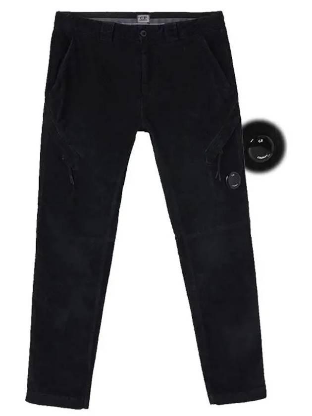 Men's Lens Wappen Corduroy Straight Pants Black - CP COMPANY - BALAAN 2