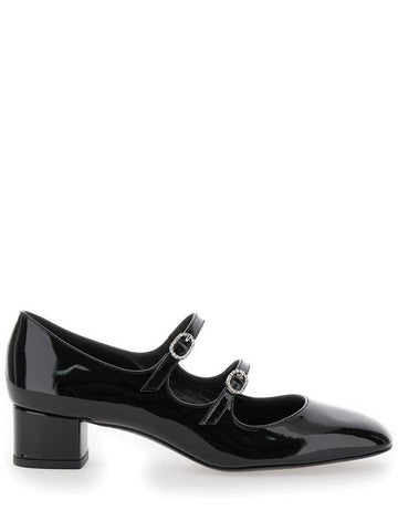 'Claris' Black Mary Jane With Rhinestones Buckles In Patent Leather Woman - STUART WEITZMAN - BALAAN 1