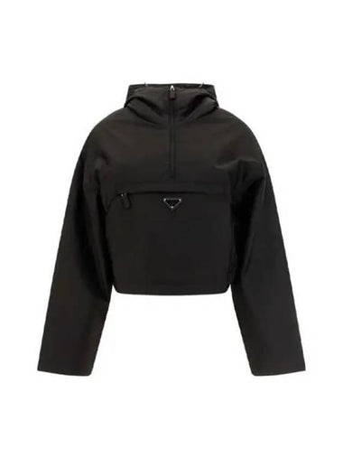 Jacket Women s Re Nylon Blouson Hooded Black Pink - PRADA - BALAAN 1