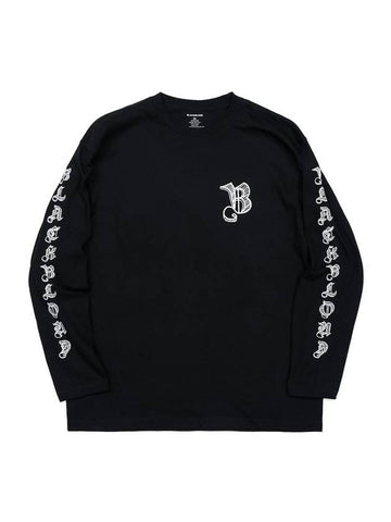 Sketch Logo Long Sleeve T-Shirt Black - BLACKBLOND - BALAAN 1