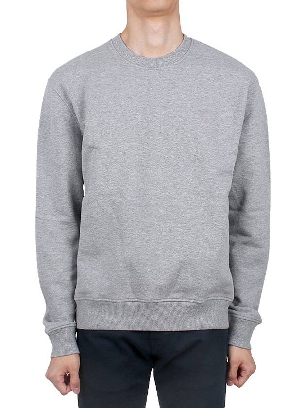 Embroidered Heart Logo Sweatshirt Grey - AMI - BALAAN 2