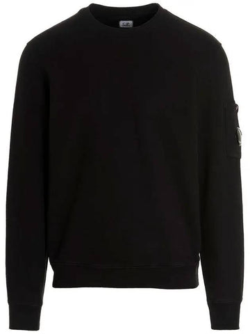 Brushed Emerized Diagonal Fleece Sweatshirt Black - CP COMPANY - BALAAN 1