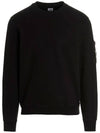 Brushed Emerized Diagonal Fleece Sweatshirt Black - CP COMPANY - BALAAN 1