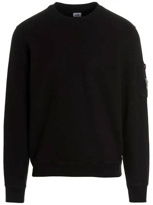 Brushed Emerized Diagonal Fleece Sweatshirt Black - CP COMPANY - BALAAN 1
