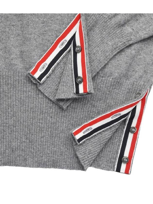 Diagonal Classic Cashmere Knit Top Light Grey - THOM BROWNE - BALAAN 4