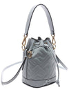 Mon Tresor FF Motif Leather Mini Bag Light Blue - FENDI - BALAAN 4