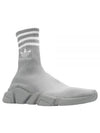 Embroidered Logo Sock High Top Sneakers Grey - BALENCIAGA - BALAAN 2