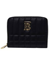 Lola Zipper Quilted Leather Half Wallet Black - BURBERRY - BALAAN 2